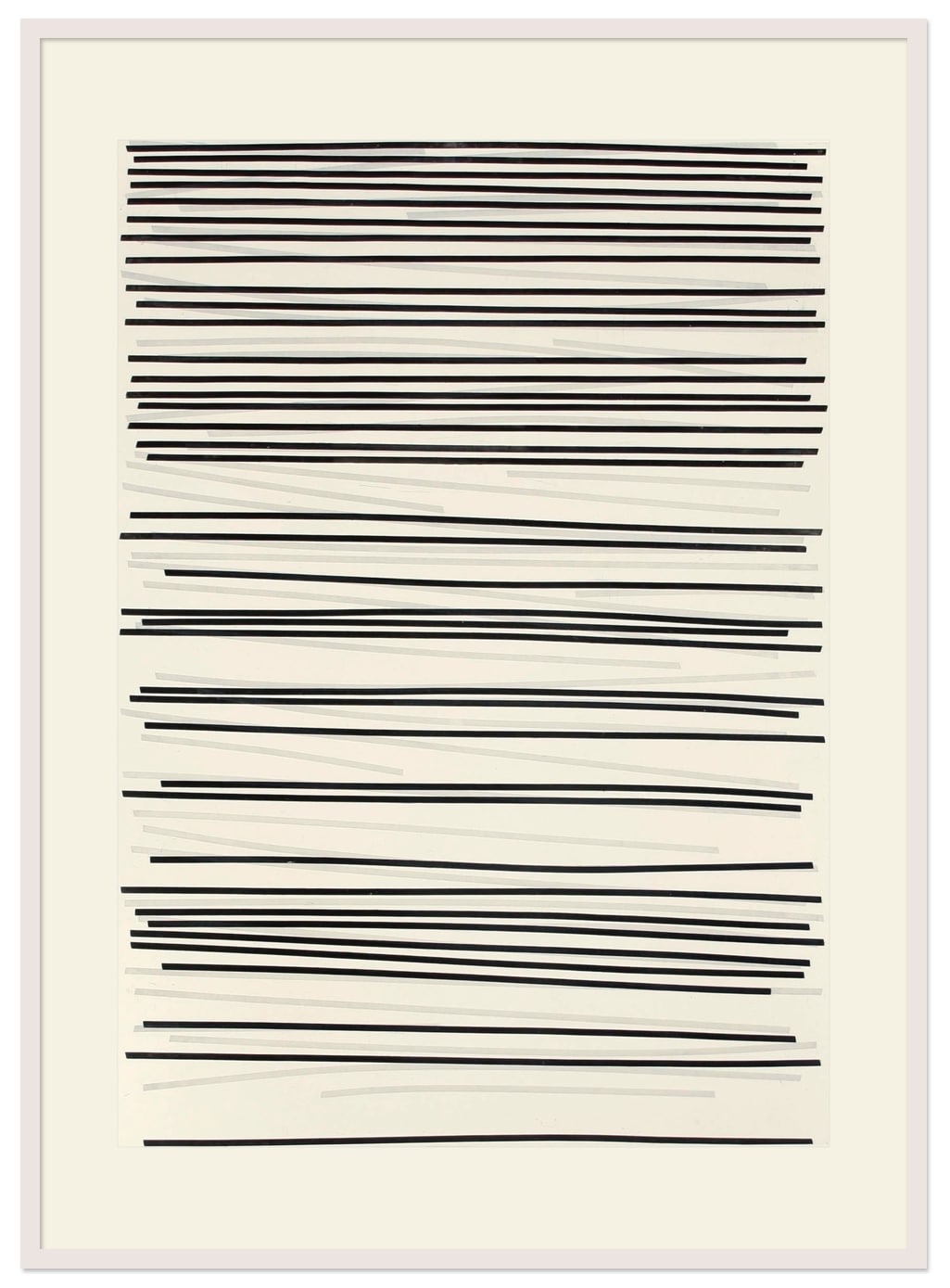 Untitled (thin stripe), 1996, Aquatint 2 plates of 90 x 70 cm. Printed on Hahnemühle 350 g. paper of 140 x 100 cm., Edition of 25 - Installation View by Tom Bell