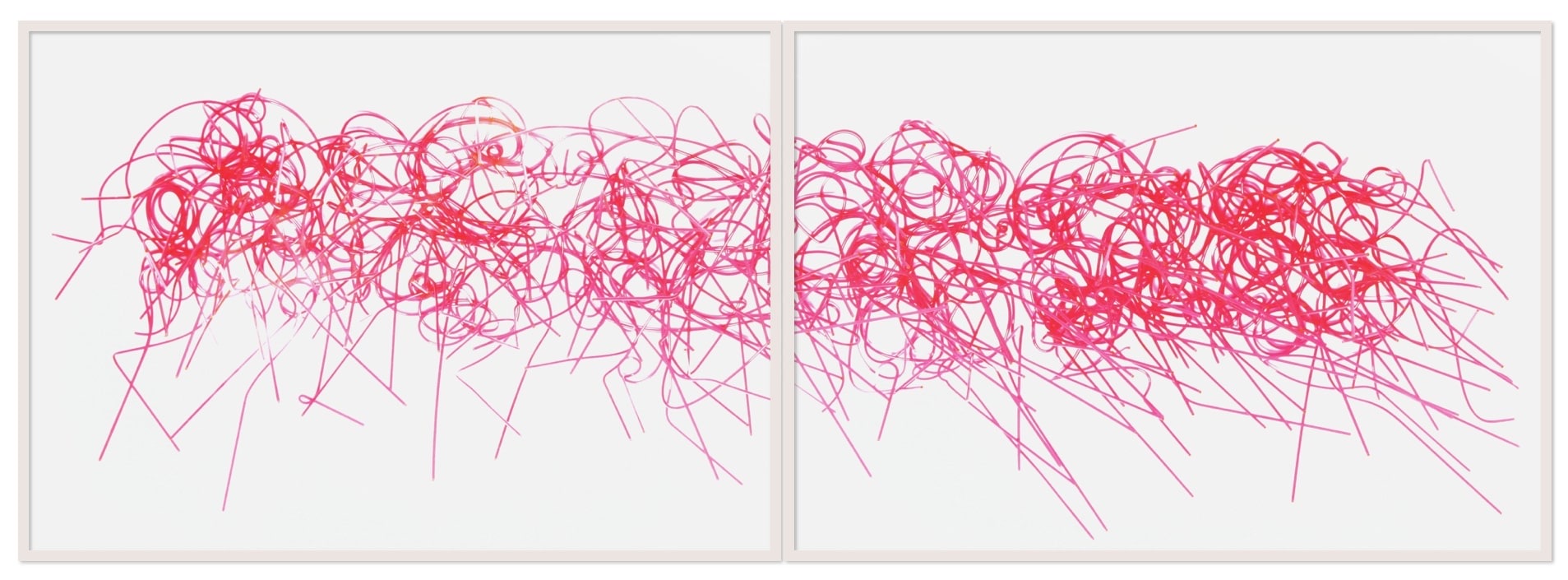 Untitled, 2007, Diptych, Photogravure 2 plates of 70 x 100 cm. Printed on Somerset 410 g. paper of 69 x 98 cm., Total format 70 x 200 cm., Edition of 11 - Installation View by Tom Bell