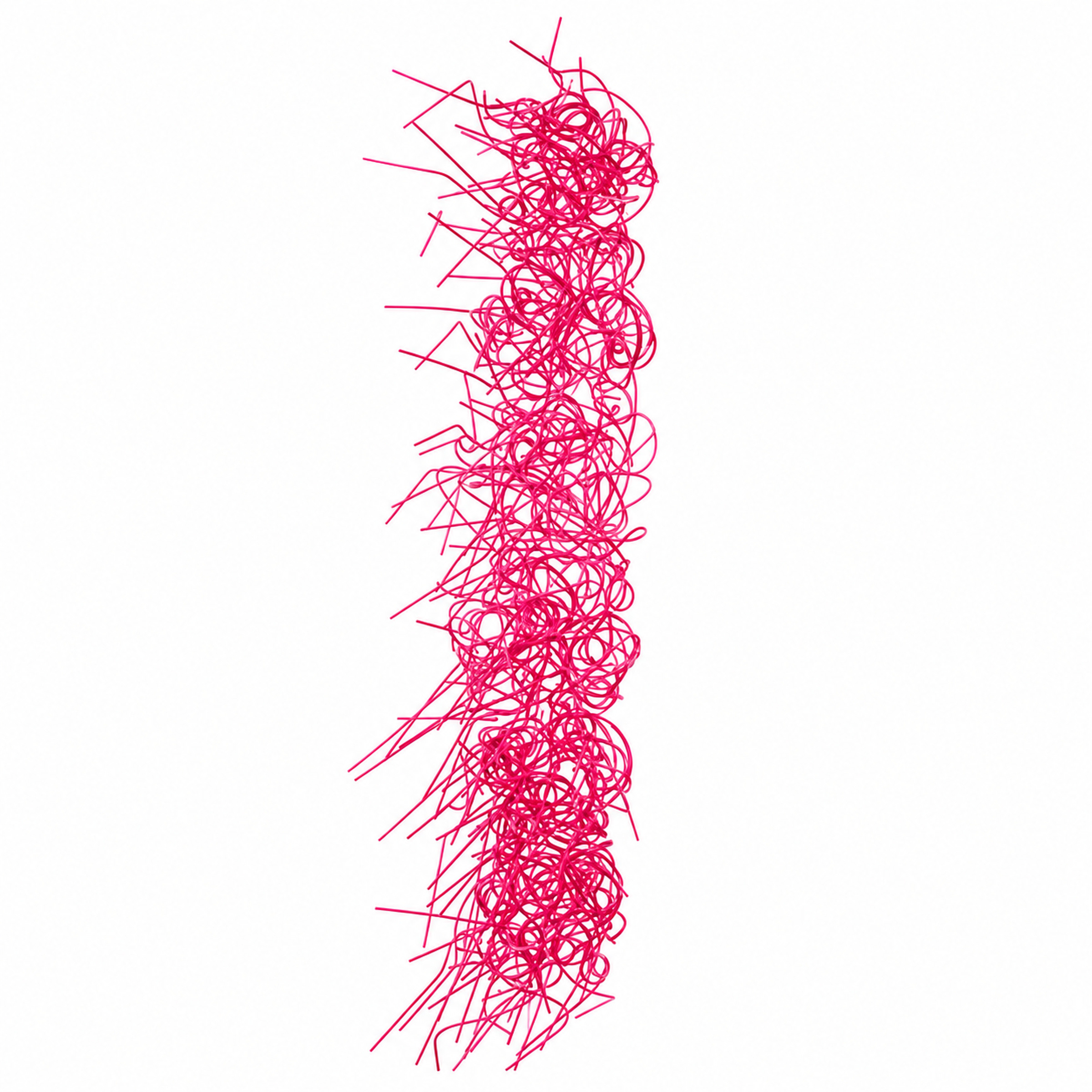 Untitled, 2004, Fluorescent Red Acrylic. 108"H x 36"max width x 39"max (275 cm x 92cm x 100cm) projection., Unique. - Sculpture by Tom Bell