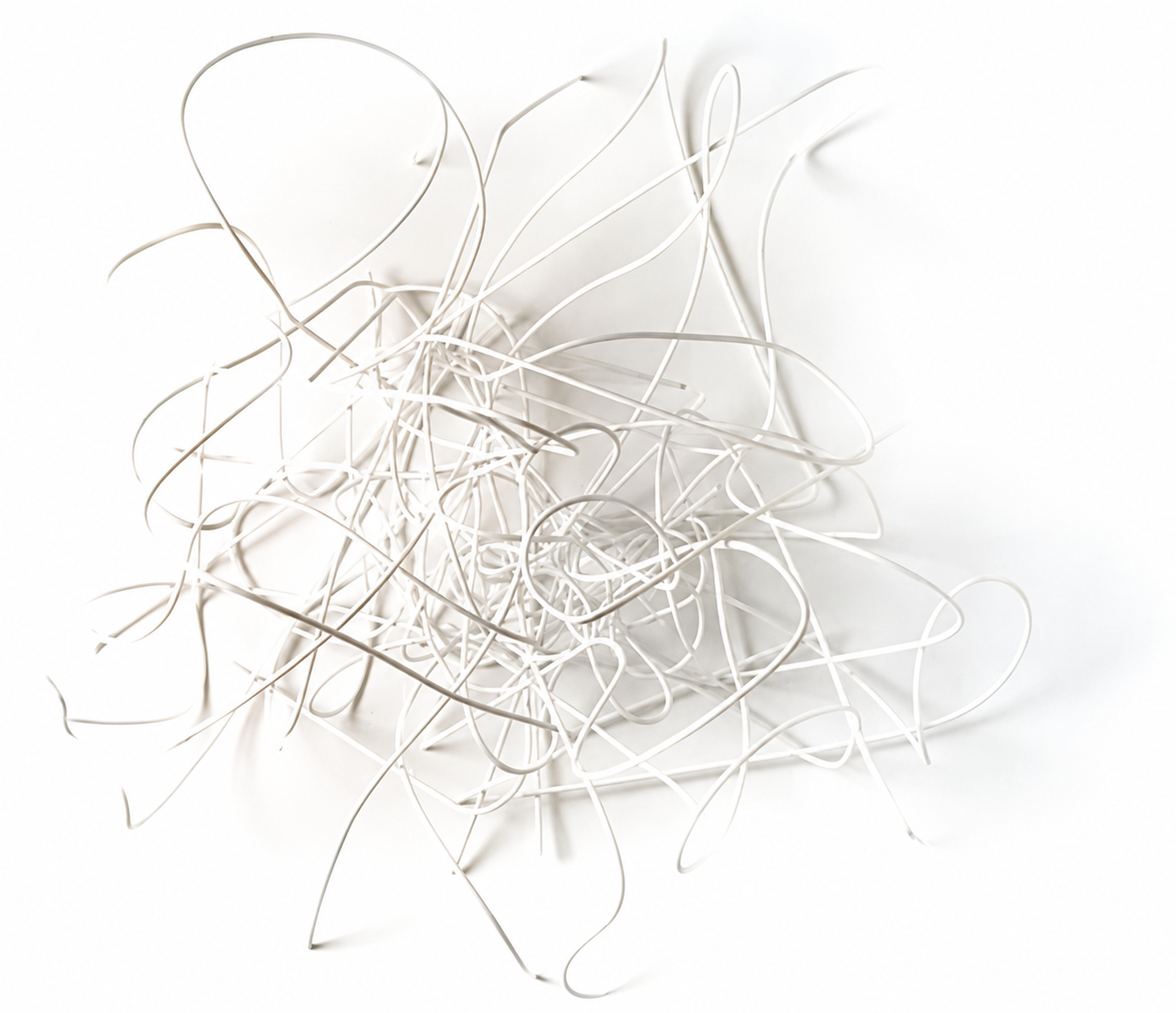 Untitled, 2003, White Acrylic. 48" x 48" x 31" (122cm x 122cm x 79cm) in max projection., Unique. - Sculpture by Tom Bell