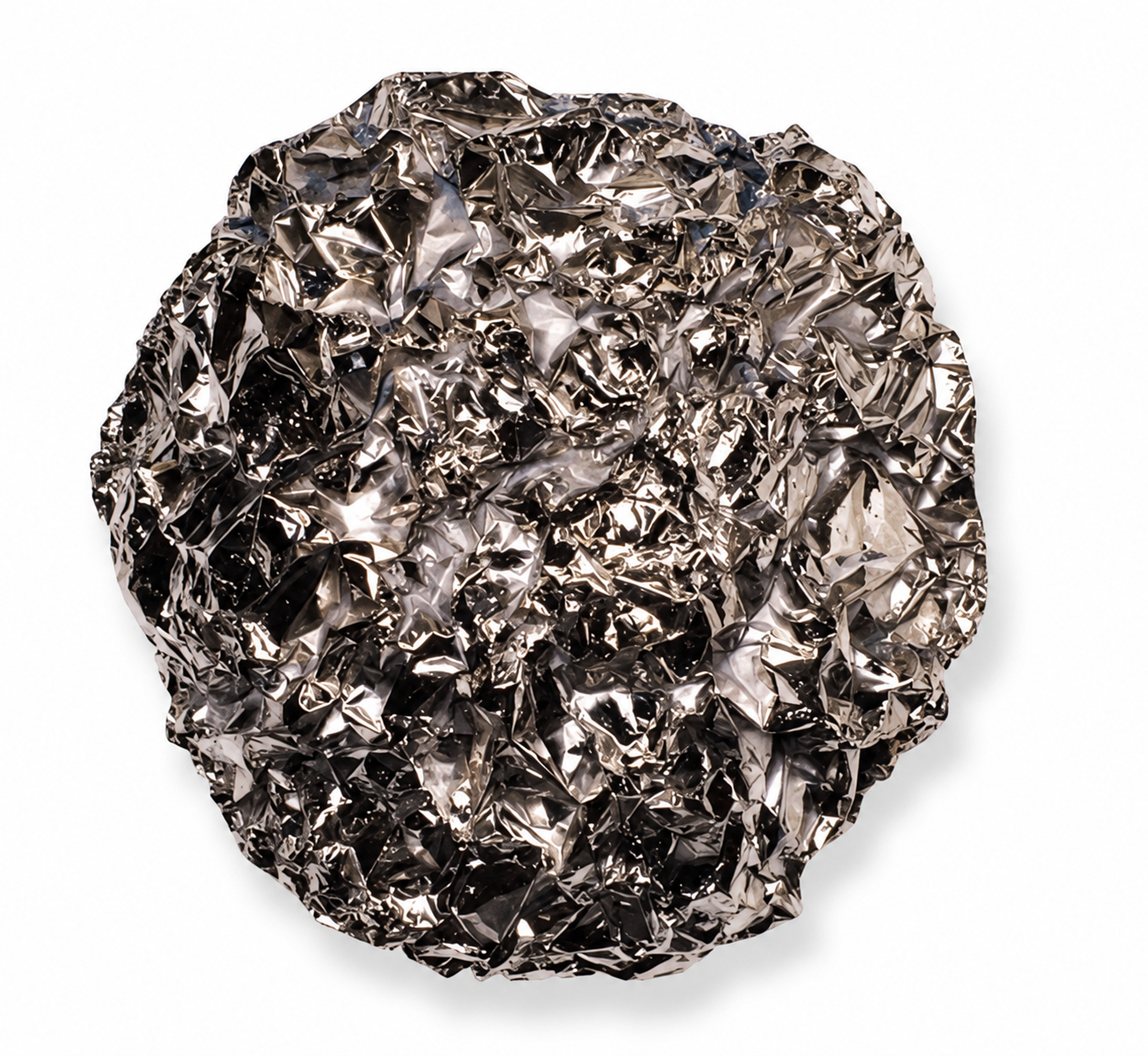 Untitled, 2002, Cast Aliminum. Nickel Plated. 24" x 21" (61cm x 54cm x 25cm) projection. Edition of 3. - Sculpture by Tom Bell
