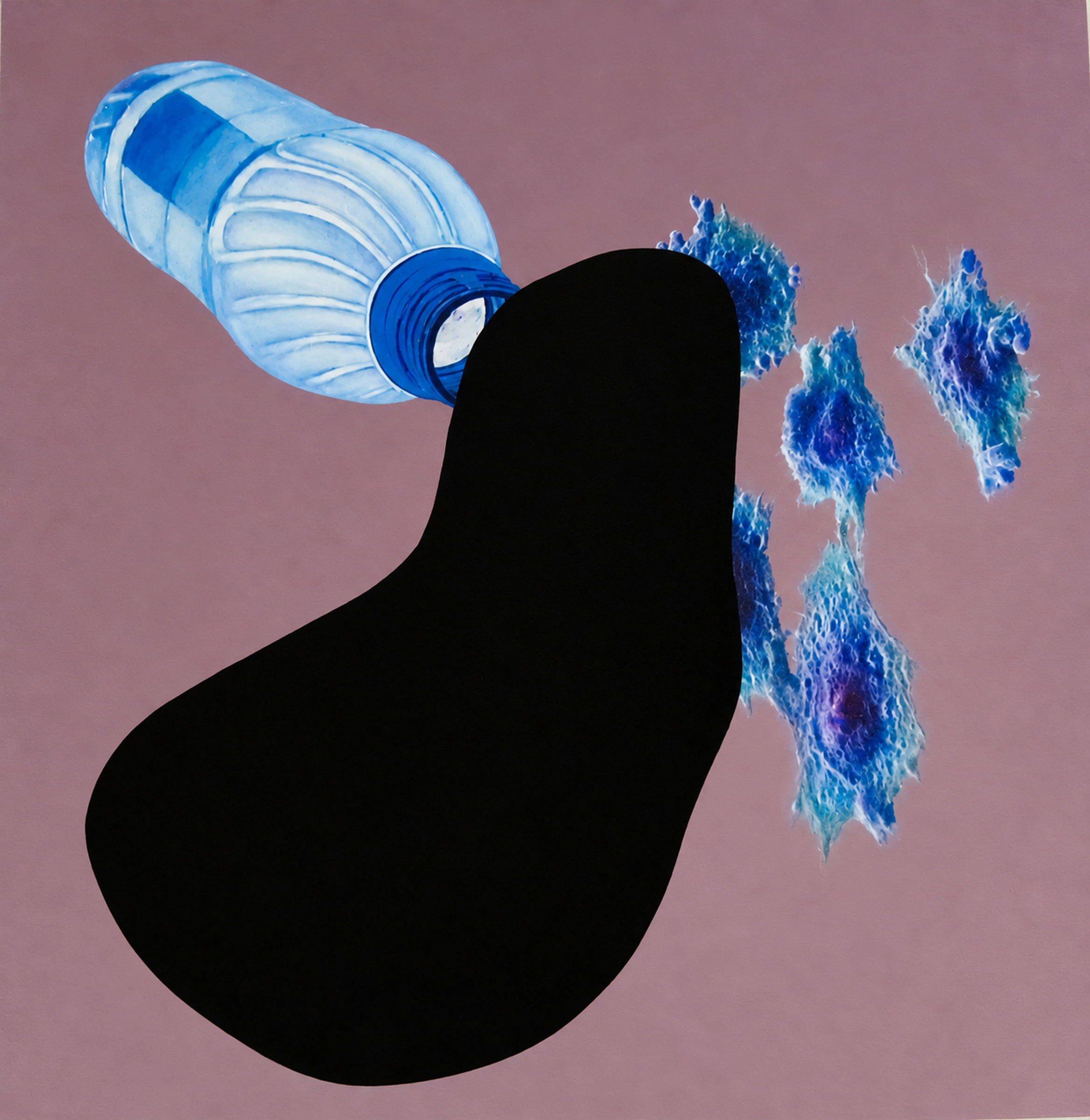 Untitled, 2012, Print and Acrylic Paint, Paper Size 45x45cm, Edition of 2 - Works on Paper by Tom Bell
